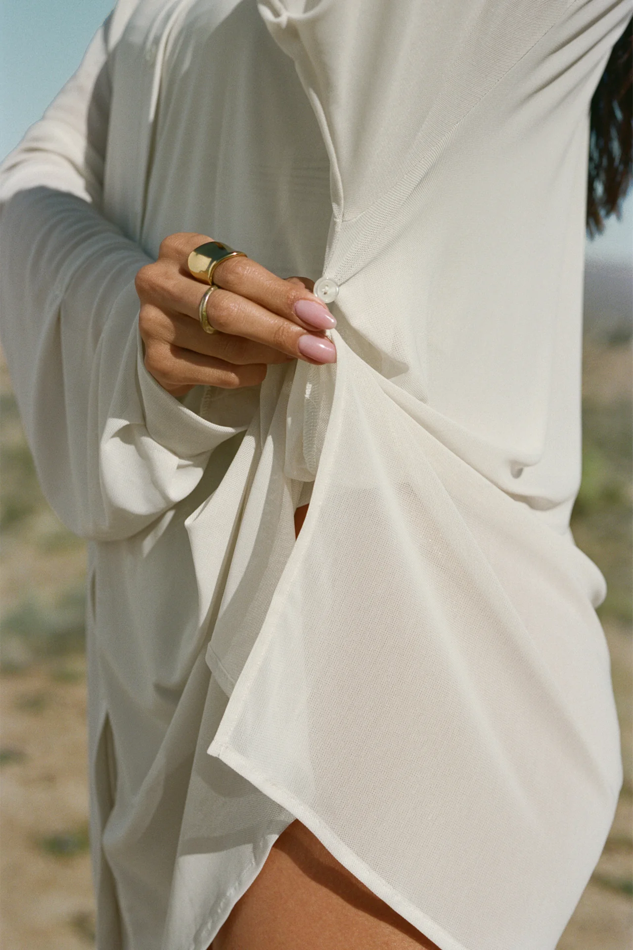 Oversized Sheer Button Down - Image 6