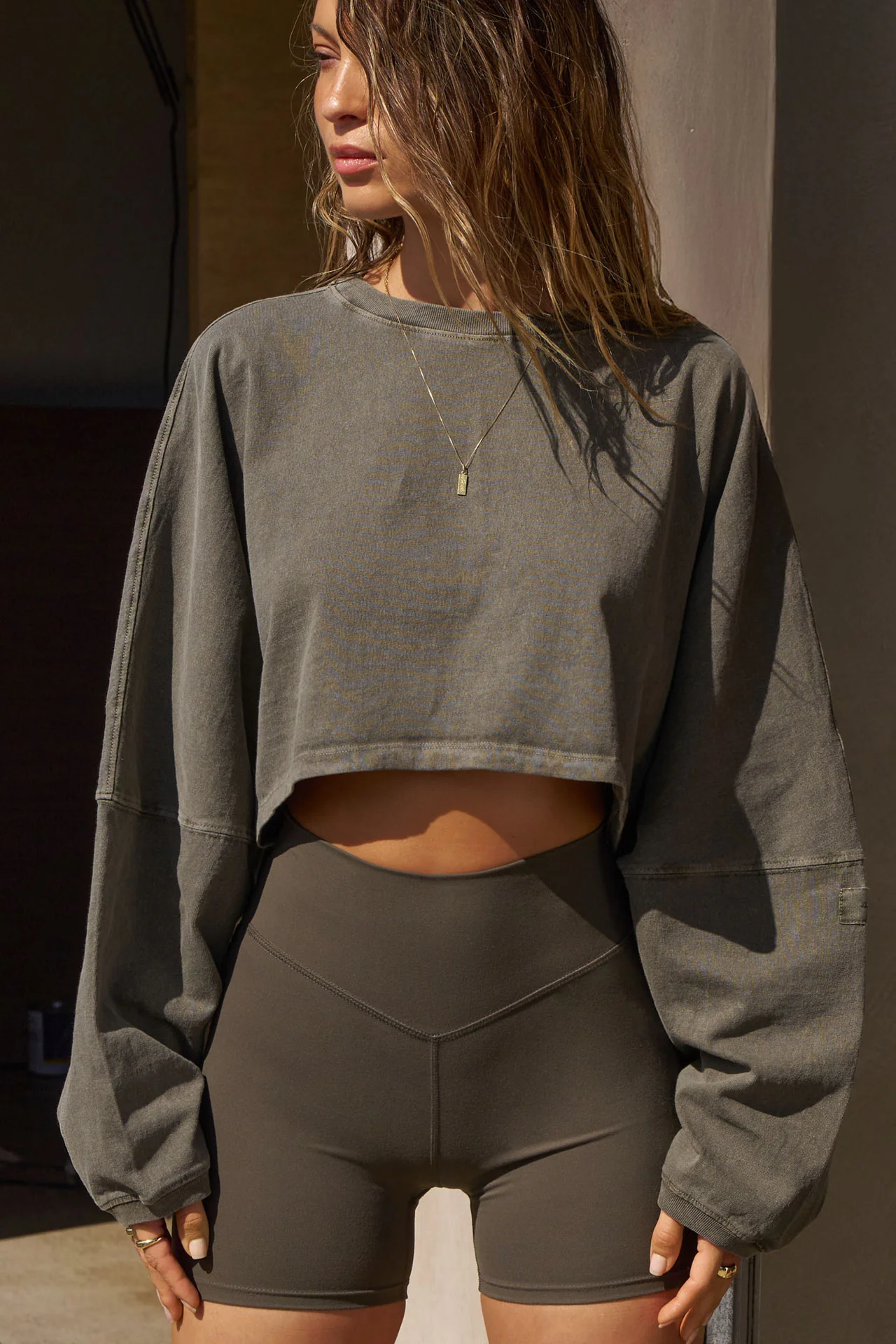 Slouchy Crop Long Sleeve - Image 4
